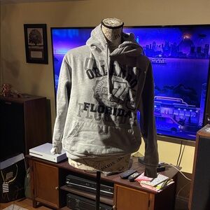 Gray Orlando Florida Graphic Hoodie Sweatshirt